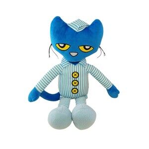 Merry Makers Pete the Cat Lovey Bedtime Blues 15” Blue Plush Toy Pajamas READ